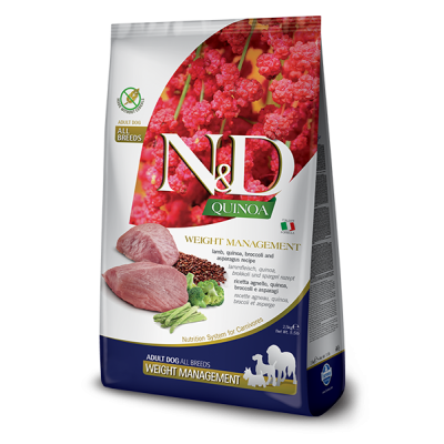 Natural and delicious quinoa Dry weight management lamb adult 7 kg